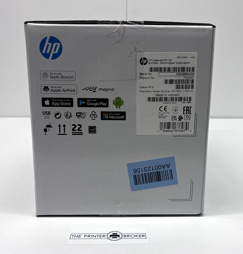 HP LaserJet M110w A4 Mono Laser Printer 7MD66F - Image 4 of 4