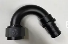 P496 -16 AN -16 150° Push-On Hose End fittings Push Lock Aluminum Black 1” ID