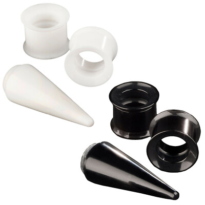 1 Dehnungsstab + 2 Tunnel 3er Set Plug 3-18 mm Expander Ohr Piercing Taper EX9