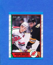 1989 OPC HOCKEY 180 AARON BROTEN devils opc test issue TEMBEC white back