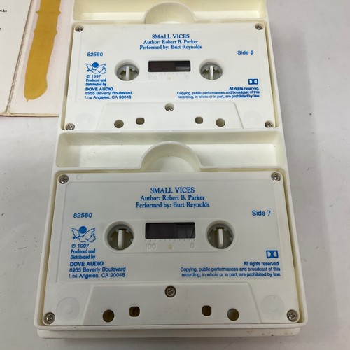 Small Vices By Robert B. Parker & Burt Reynolds 6 Cassettes Digitally Mastered - Picture 5 of 10