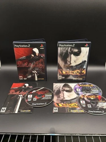 Devil May Cry 1 & 2 Somy Playstation 2 PS2 Bundle Complete With Manuals Clean!