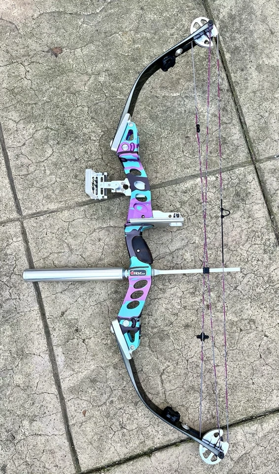 Hoyt Defiant 50-60# 26” Competition Target Bow Master Cams Loaded RH RARE Color - Image 3 of 4