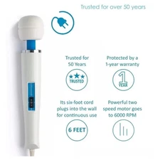 New Packaging！Magic/Wand -260 Motor Handheld Vibrating Massager Wan-Open Box