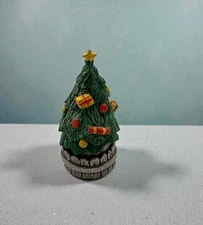 Stephen Frost Warwick Thimble Hinged Christmas Tree Pewter Vintage Hand Painted