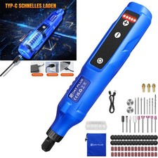Mini Multifunktionswerkzeug Dremel Akku Mehrzweck Drehwerkzeug 80Tlg 5Gänge Set