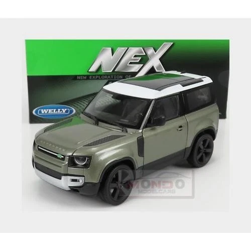 1:24 WELLY Land Rover New Defender 90 2020 Light Green Met WE24110GN - Immagine 2 di 2