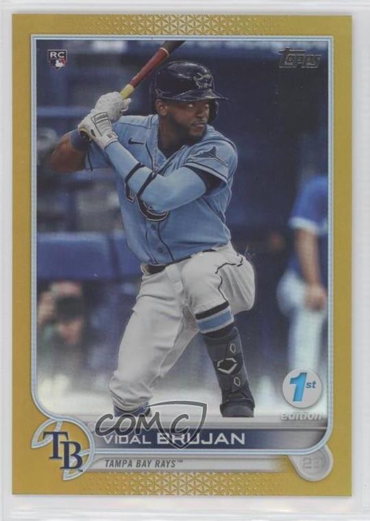 2022 Topps Series 1 1st Edition Gold Vidal Brujan #25 Rookie RC 0l1