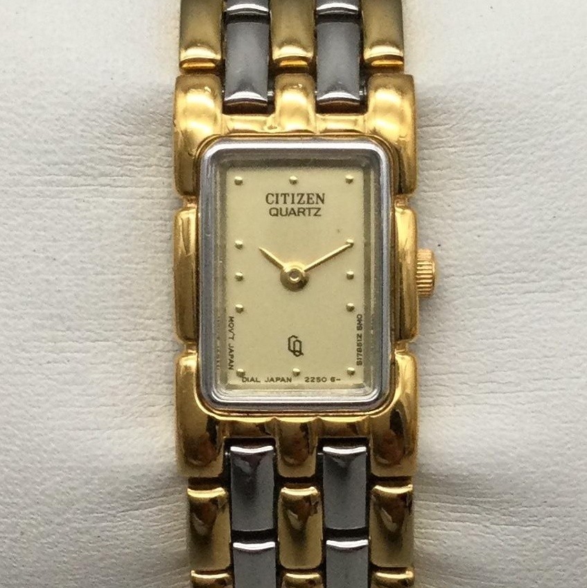 Citizen Womens Watch 13mm Champagne Dial Two Tone 2250-S04531 New