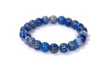 8mm Natural Lapis Lazuli Gemstone Bracelet | Handmade Beaded Bracelet for Women