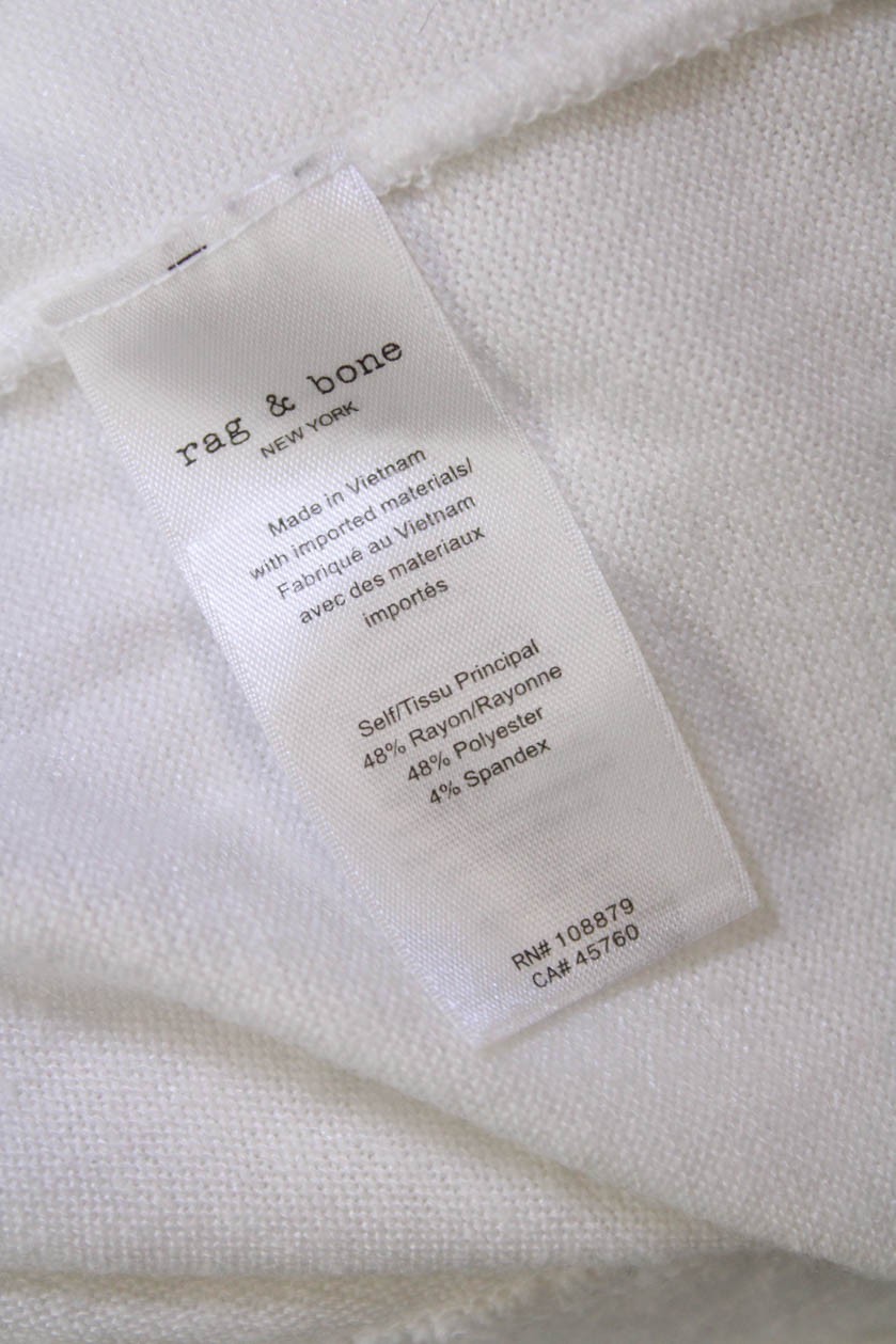 Rag & Bone Womens Solid Round Neck Pullover Long … - image 4