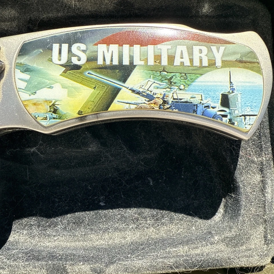 Cuchillo de colección militar del ejército de Estados Unidos con caja de hojalata Foto 4 de 4