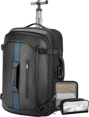 Trolley Rucksack Mit Rollen   45L Rollbarer Laptop-Rucksack Inkl. 2 Packwürfeln,