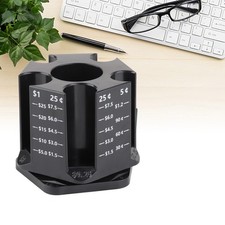 Coin Counter Coin Sorter With Pen Holder Rotatable Piggy Bank Desktop Coin