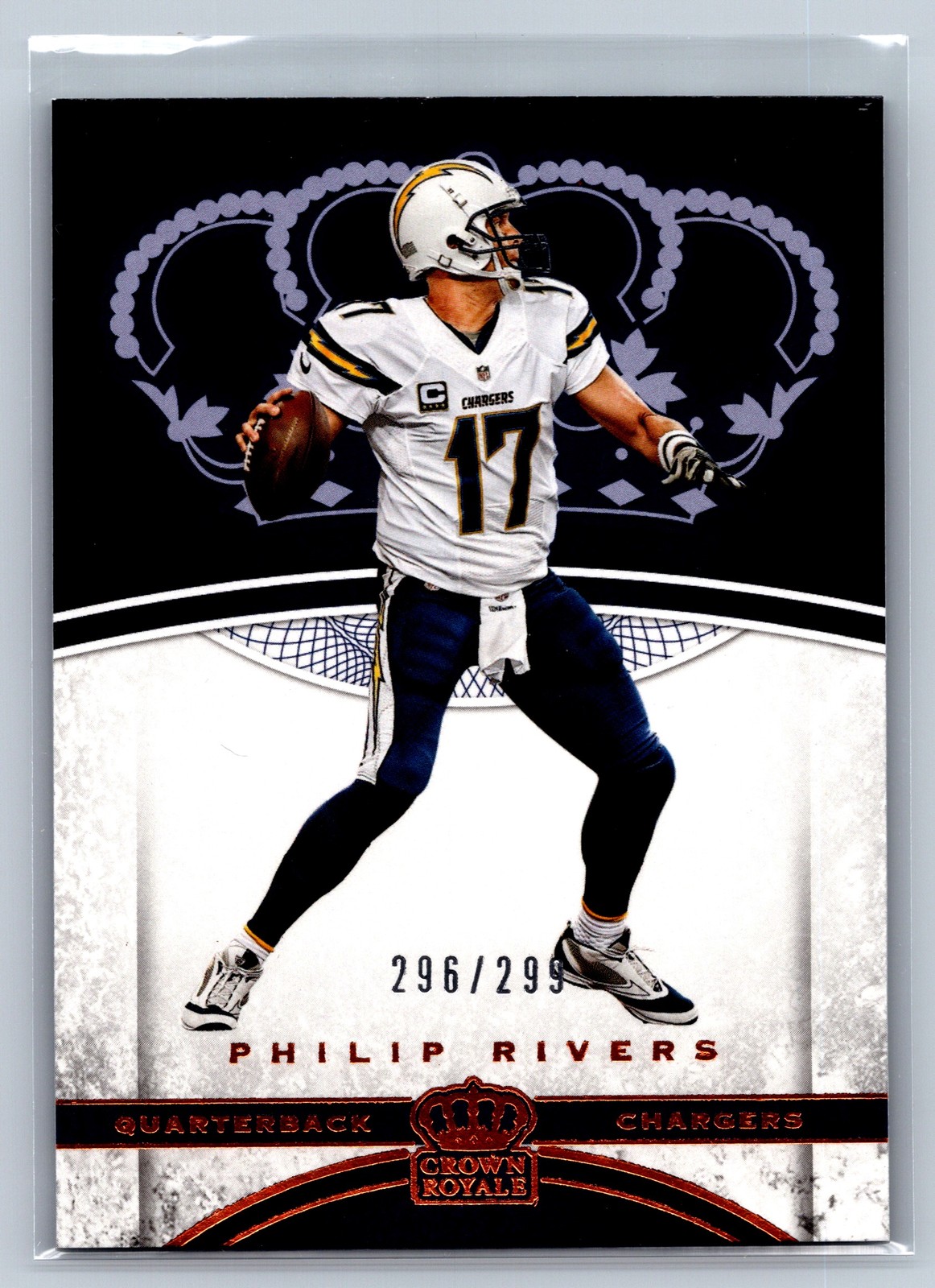 Philip Rivers 2017 Panini Crown Royale #53 Bronze #/299 Los Angeles Chargers