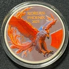 2023 1 Oz .999 Fine Silver South Korea Phoenix Colorized Coin Series /50 Minted!