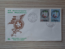 1966 - FDC - ENVELOPE FIRST DAY ITALY - XXth Anniversary Republic