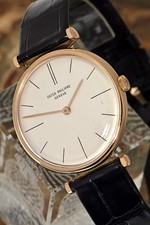 Seltene Patek Philippe Calatrava 18K Pinkgold mit Vendome-Bandanstößen um 1960
