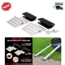 Truck Trailer Loading Ramp Kit Aluminum Brackets 2x8 Lumber ATV Mower Ramp Pro