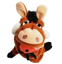 Disney Lion King Pumbaa 10" Plush Hand Puppet Warthog w/ Ladybug in Mouth