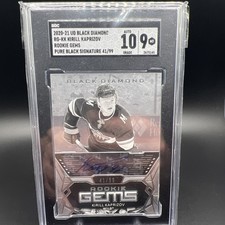 2020-21 BLACK DIAMOND KIRILL KAPRIZOV  PURE BLACK RC AUTO /99 SGC 10/9 POP 1