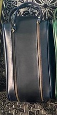 10.5" Premium Buffalo Leather Unisex Toiletry Bag Travel Pouch Kit With Shavi...