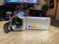 Sony Handycam DCR-SX44 Digital Camcorder Camera Silver 4GB Tested NO CHARGER
