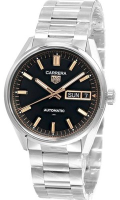 Tag Heuer Silver Stainless Steel Watch with Black Dial TAG Heuer Link BA0603 Black Dial, Steel, Date, Calibre 5  main image 3