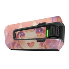 For Cardo Packtalk Edge Neo Pro Skin Stickers Matte Removable Smiling Anime Girl