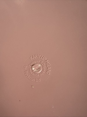 Pink Kartell Space Age Plastic Waste Basket Trash Can Paper