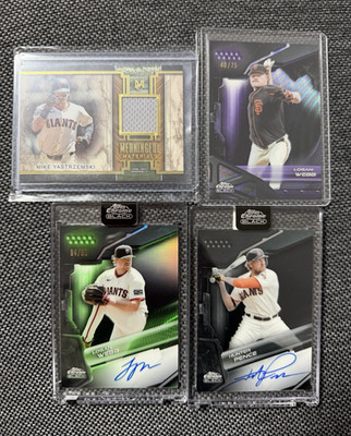 Topps Chrome Black/Museum San Francisco Giants Lot 4 Karten Auto Memorabilia