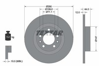 2X Textar Bremsscheibe 92238003 FüR Peugeot