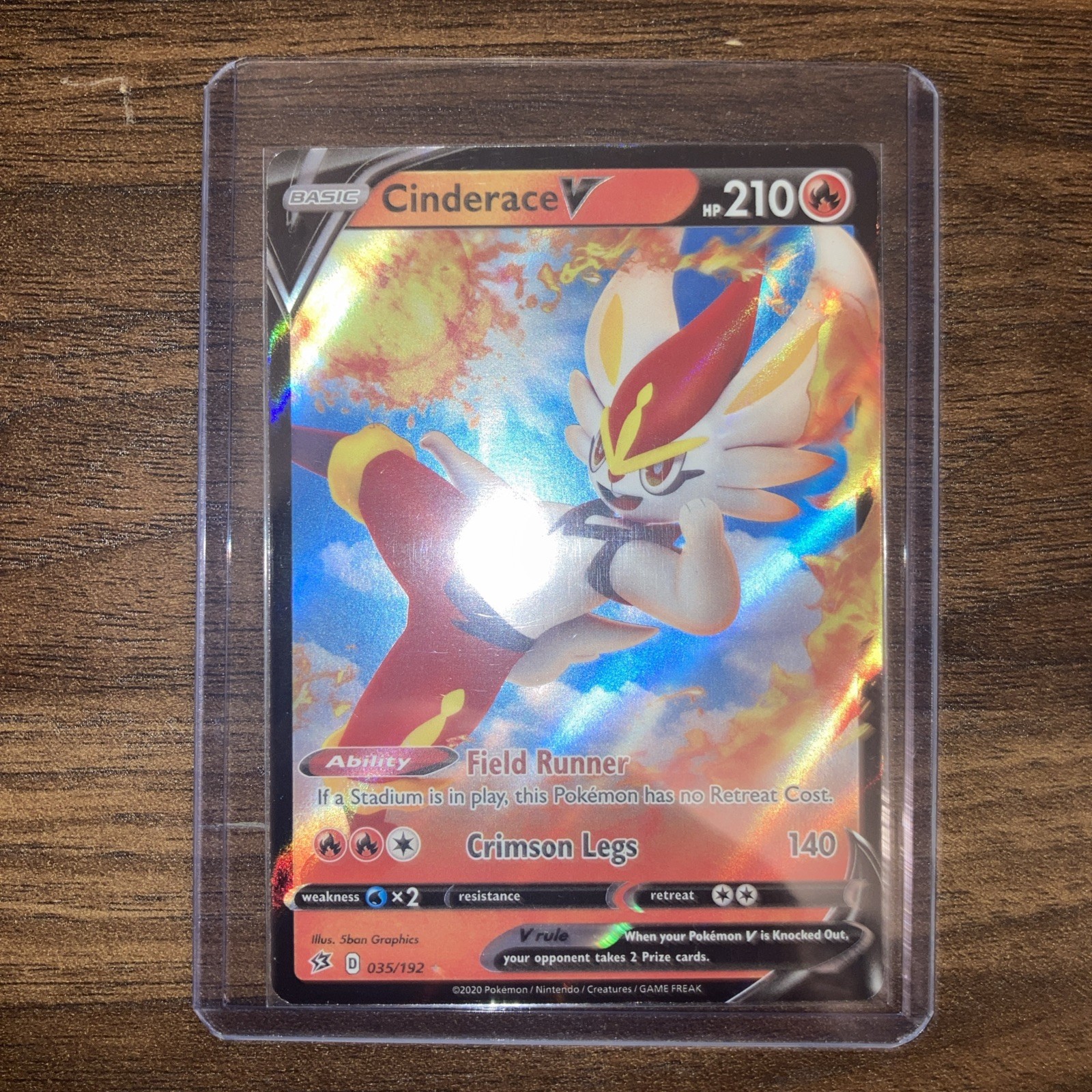 Pokemon Cinderace V 035/192 ULTRA RARE REBEL CLASH Near Mint