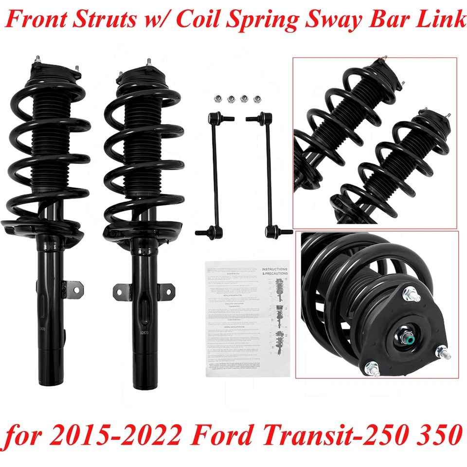 前支柱带线圈弹簧摇杆适用于 2015 2016 - 2022 福特 Transit-250 350 150 — 第 2/4 张图片