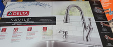 Delta Savile 19949Z-SD-DST Chrome 1-Handle Pull-Down Kitchen Faucet  Soap
