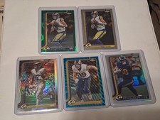 2025 Topps Chrome NFL MVP Matthew Stafford Green Auto /99 , Base And Rams Lot