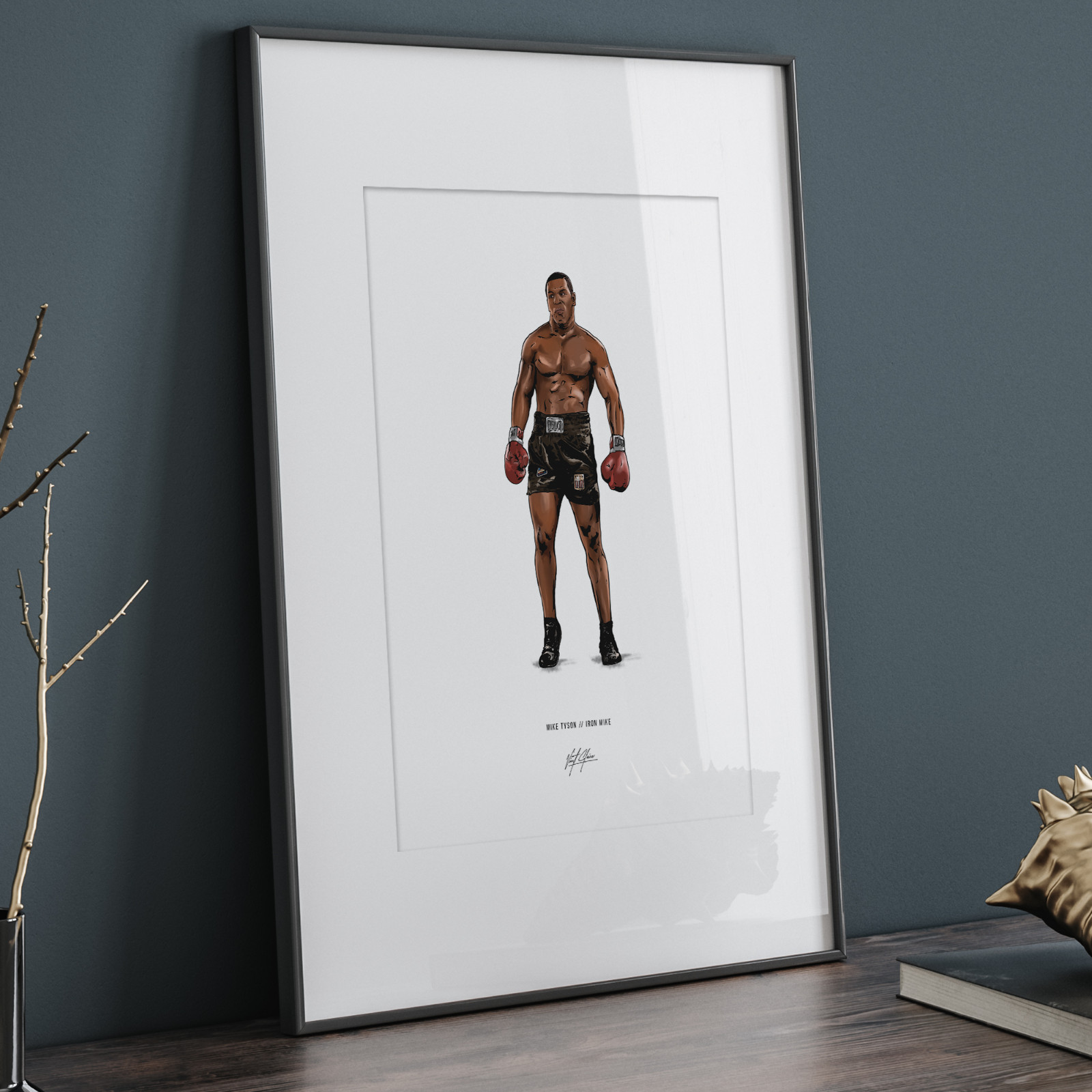 Mike Tyson Poster v2 Boxing Illustration Iron Mike Tyson 8x10 Art Print