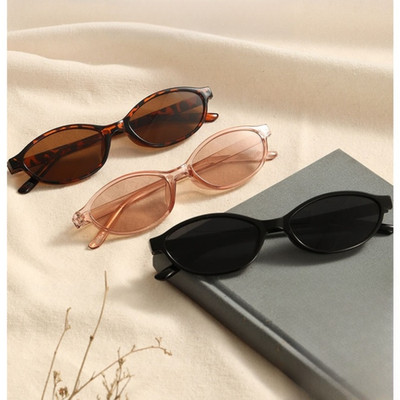 UV400 Retro Sonnenbrille oval Cat Eye Style für Damen Herren zum Autofahren und
