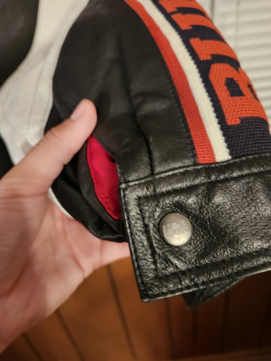 Rare Vintage NBA Chicago Bulls Men's Pro Player Leather Jacket