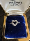 Vintage Sterling Silver 925 Heart Ring Size 6.5