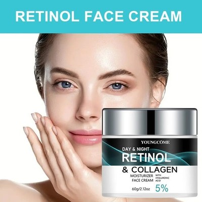 Day And Night Retinol & Collagen Moisturizer Face Cream W Hyaluronic Acid 1.7oz