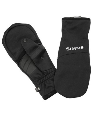 Simms Freestone Foldover Mitt for Fishing and Outdoor Activities Large Black