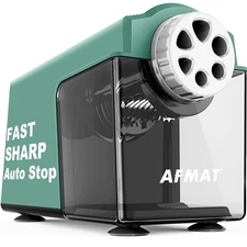 Heavy Duty Electric Pencil Sharpener 6-Hole Auto Stop 10000 Uses