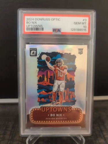 2024 Donruss Optic Bo Nix RC Uptown #3 PSA 10