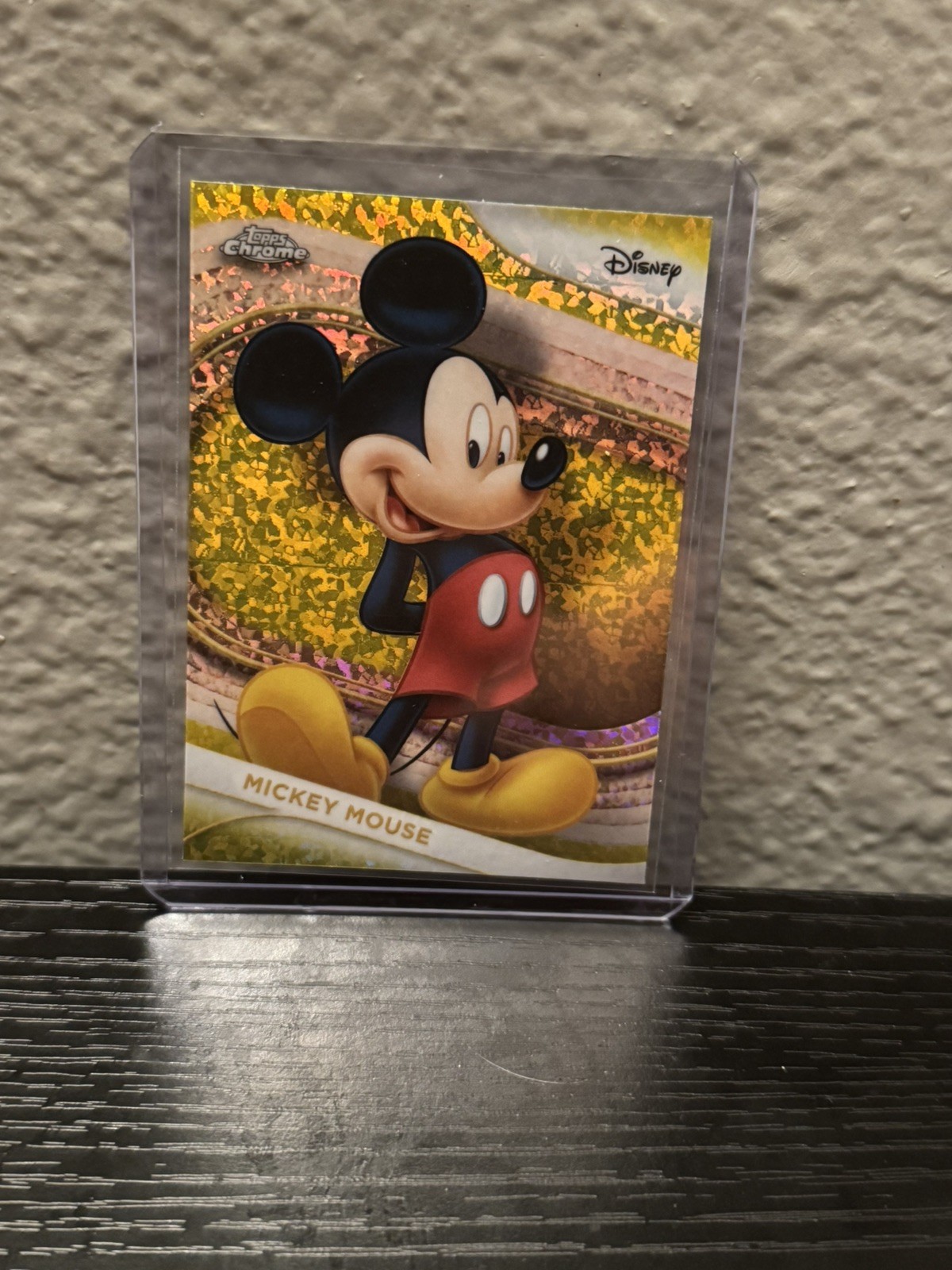 Mickey Mouse 2025 Topps Chrome Disney #1 Yellow Mini Diamonds
