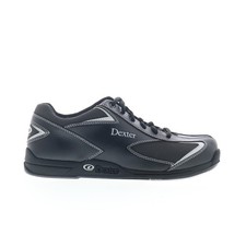 Dexter B2465-1 Mens Black Leather Lace Up Athletic Bowling Shoes 8