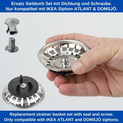 Ersatzdichtung Für IKEA Atlant/Domsjö Spülstöpsel – Made In Germany, Einfacher Einbau