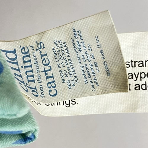 Carter’s Child Of Mine Ippopotamo Peluche Bambino Polso Schiena Sonaglio Giocattolo 4” Mini Lovey - Foto 4 di 7