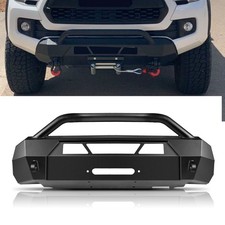 Fits 2016-2021 Toyota Tacoma Front Hidden Winch Bumper Guard - Hiline Series