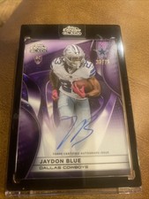 2025 Topps Chrome Black Jaydon Blue Rookie Auto On Card /75